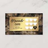 黒エレガント&金ゴールドグリッター水彩美しいスパ ロイヤリティカード (裏面)