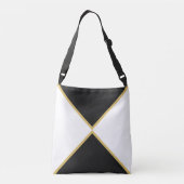 黒エレガント、金色、白 クロスボディバッグ (裏面)