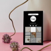 黒エレガントSNSインスタグラム写真コラージュ 名刺