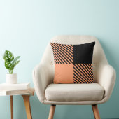 黒オはっきりしたレンジ桃装飾用クッション クッション (椅子)