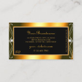 黒オスタイリッシュレンジダきらめくミオグラム 名刺 (裏面)