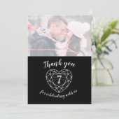 黒オニキスハート記念7年写真 サンキューカード (スタンド正面)