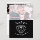 黒オニキスハート記念7年写真 サンキューカード (正面/裏面)