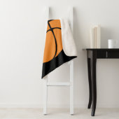 黒オパーソナライズされたレモダンンジ シェルパブランケット (インサイチュ)