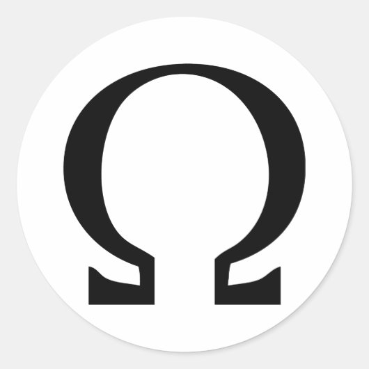 黒オメガアイコン ラウンドシール (正面)