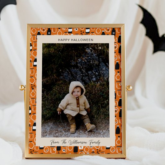 黒オモダンレンジ薬用ハロウィーン写真 シーズンカード