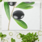 黒オリーブの枝 キッチンタオル (折り畳み)