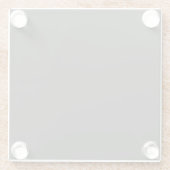 黒オリーブ無地の色 ガラスコースター (裏面)