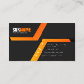 黒オレンエレガントジモダン 名刺 (裏面)
