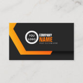 黒オレンエレガントジモダン 名刺 (正面)