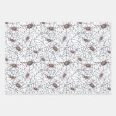 黒オレンジカボチャのスパイダーグレイブハロウィーン ラッピングペーパーシート (正面3)