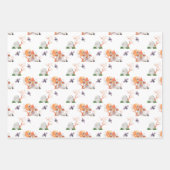 黒オレンジカボチャのスパイダーグレイブハロウィーン ラッピングペーパーシート (正面)