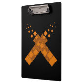 黒オレンジ異教の色の火炎宗教十字形ゴシック様式の儀式 クリップボード (左)