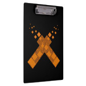 黒オレンジ異教の色の火炎宗教十字形ゴシック様式の儀式 クリップボード (右)