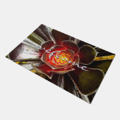 黒オレンジ色のサボテン多肉的な写真へようこそはっきりした ドアマット (アングル)