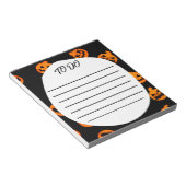 黒オレンジ色のジャックO'Lantern To Doリストのメモ帳 ノートパッド (アングル)