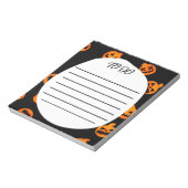 黒オレンジ色のジャックO'Lantern To Doリストのメモ帳 ノートパッド (回転)