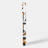 黒オレンジ色の女モノグラムのの子バレーボール Case-Mate iPhoneケース (裏面 / 左)