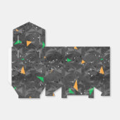 黒オレンジ色の緑のハロウィーン幾何学図形 フェイバーボックス (折り畳みなし)