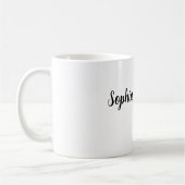 黒オレンジ花 コーヒーマグカップ (左)