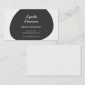 黒オーガニック形ロゴIIIビジネスモダンカード 名刺 (正面/裏面)