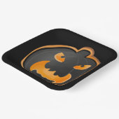 黒オ怒レンジのハロウィンカボチャ ペーパープレート (傾斜あり)