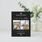 黒カジュアルい5枚の写真華美の移動案内 ポストカード (スタンド正面)