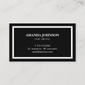 黒カジュアルと白 名刺 (裏面)