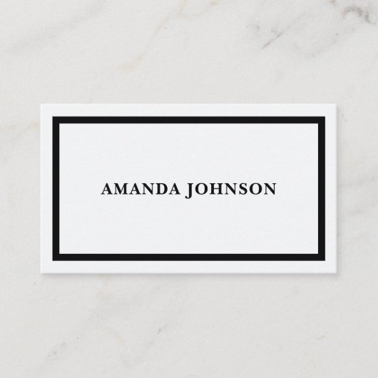 黒カジュアルと白 名刺 (正面)