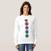 黒カジュアルカラフル果実女子スウェットシャツ スウェットシャツ (正面フル)