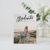 黒カジュアル字の大学院生 | フォト 案内ポストカード (スタンド正面)