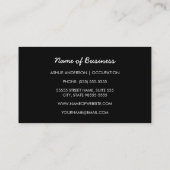 黒カジュアル絵を描ストライプ文字 名刺 (裏面)