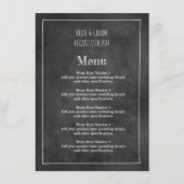 黒カジュアル黒板結婚のメニューテンプレート メニュー (正面)