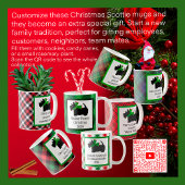 黒カスタマイズスコットランド犬クリスマス コーヒーマグカップ