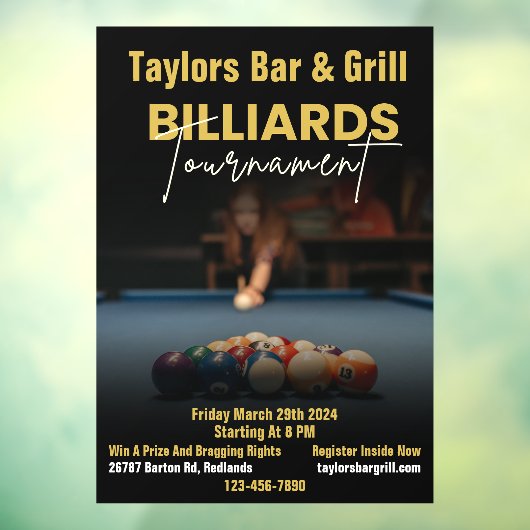 黒カスタマイズビリモダンヤード大会バー ウィンドウサイン (シート3)