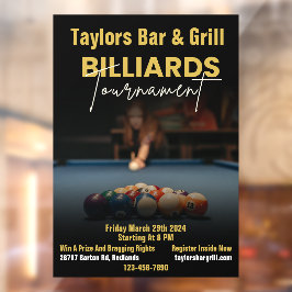 黒カスタマイズビリモダンヤード大会バー ウィンドウサイン