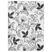 黒カスタマイズ花柄 クリップボード (裏面)