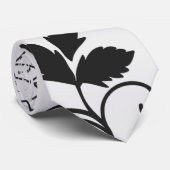 黒カスタマイズ花柄 ネクタイ (ロール)