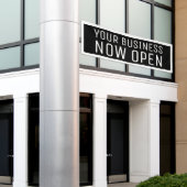 黒カスタムいバナーを開く 横断幕 (ビルの外側)