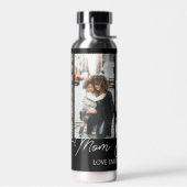 黒カスタムい写真3コラージュ最高のママ ウォーターボトル (左面)