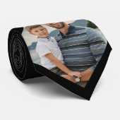 黒カスタムい家族写真 ネクタイ (ロール)