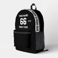 黒カスタムと白の名前、番号、チームスポーツ