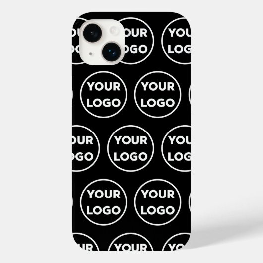 黒カスタムのビジネス会社のロゴパターン Case-Mate iPhoneケース (裏面)