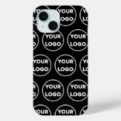 黒カスタムのビジネス会社のロゴパターン Case-Mate iPhoneケース (裏面)