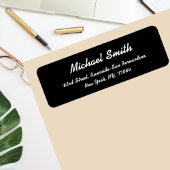 黒カスタムの作成エレガント差出人住所ラベル ラベル