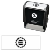 黒カスタムインク色のイメージまたはロゴエレガント セルフインキングスタンプ (インサイチュ)