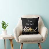 黒カスタムヒト航海のデいかり、船枕 クッション (椅子)