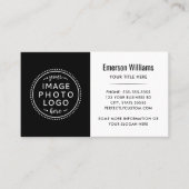 黒カスタムミニマルモダン白 名刺 (正面)