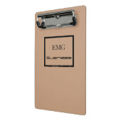 黒カスタムモノグラムのスタイリッシュとピンク ミニクリップボード (アングル2)