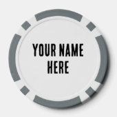 黒カスタム口ひげトランプのポーカーチップゴルフボールマーカー ポーカーチップ (裏面)